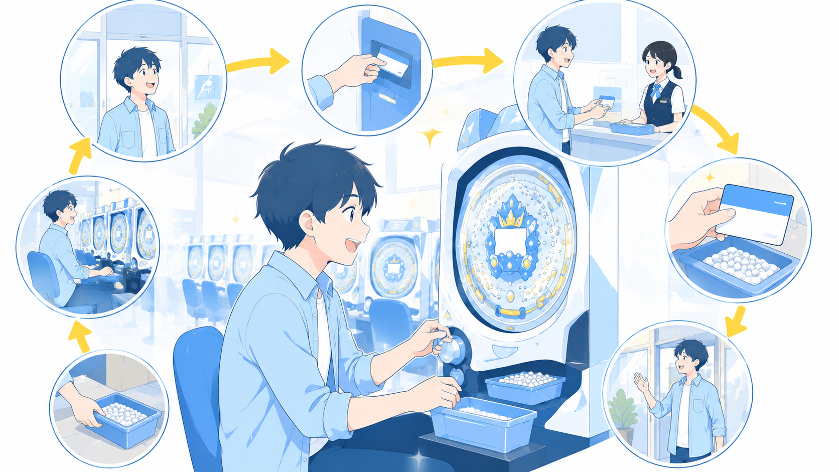 パチンコのルールを完全解説 初心者が来店から退店まで迷わない基本の流れ