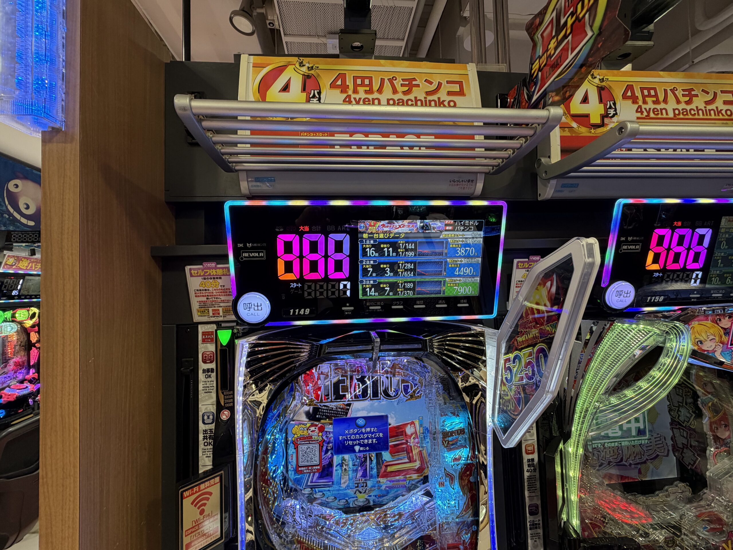 エスパス日拓赤坂見附駅前店 - 4円パチコーナー